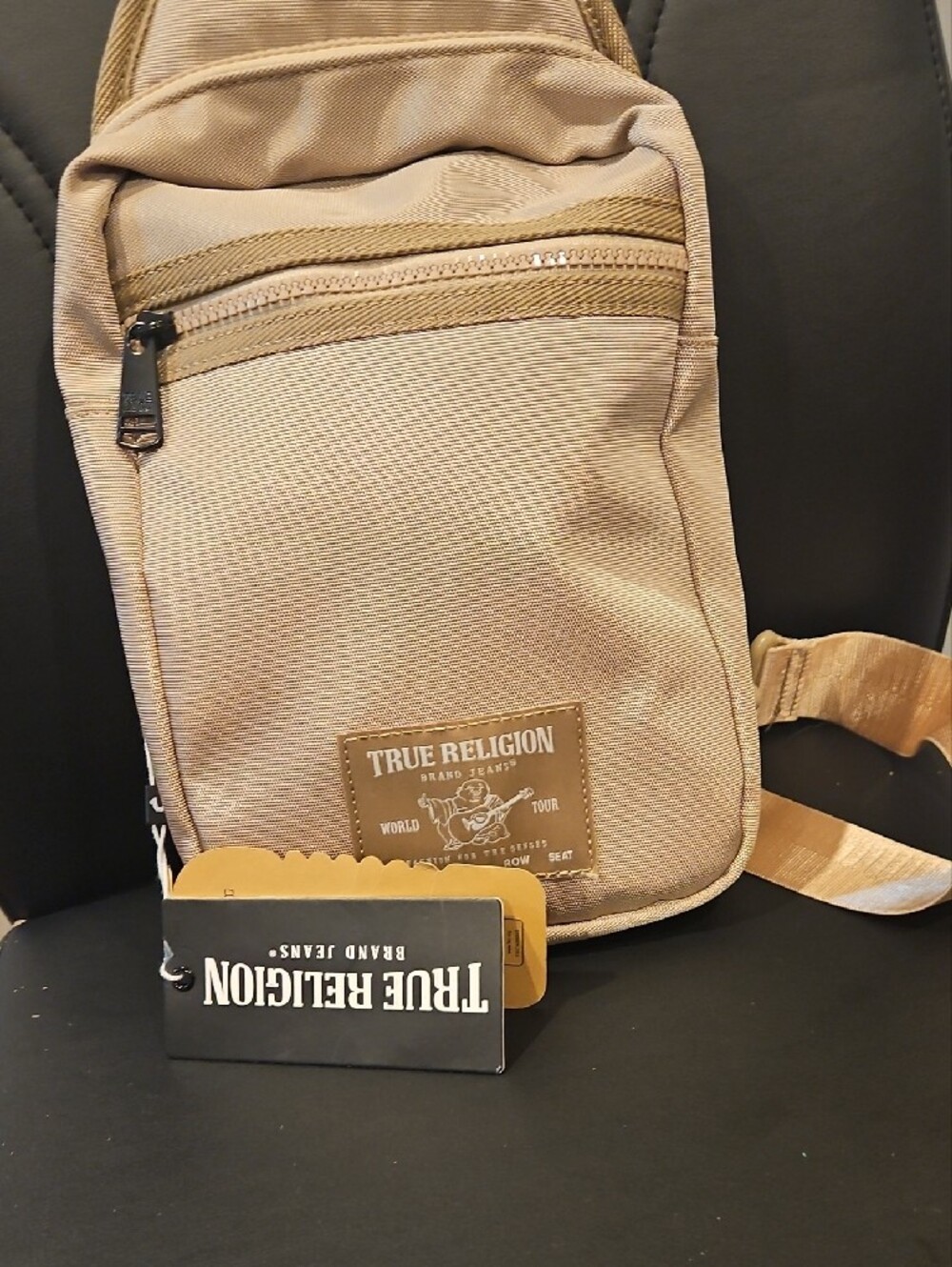 True Religion Beige/Tan Crossbody Sling Bag - Picture 2 of 2
